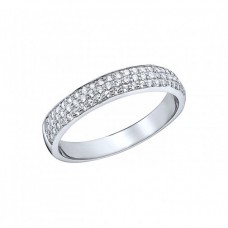 Δαχτυλίδι Λευκόχρυσο 14Κ (RI438 - RW145)